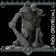 Load image into Gallery viewer, Two-Headed Ogre - Ettin - Wargaming Miniatures Monster Rocket Pig Games D&amp;D, DnD