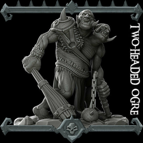 Two-Headed Ogre - Ettin - Wargaming Miniatures Monster Rocket Pig Games D&D, DnD