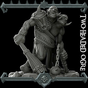 Two-Headed Ogre - Ettin - Wargaming Miniatures Monster Rocket Pig Games D&D, DnD