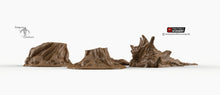 Load image into Gallery viewer, Gnarly Tree Stumps and Logs - 15mm 28mm 32mm Winterdale Clorehaven Goblin Grotto Wargaming Tabletop Scatter Terrain D&amp;D DnD