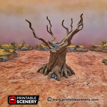 Load image into Gallery viewer, Twisted Trees - 15mm 28mm 20mm 32mm Brave New Worlds Wasteworld Gaslands Terrain Scatter D&amp;D DnD