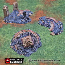 Load image into Gallery viewer, Eden Scatter Ruins - 15mm 28mm 32mm Brave New Worlds New Eden Terrain Scatter D&amp;D DnD