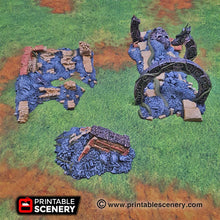 Load image into Gallery viewer, Eden Scatter Ruins - 15mm 28mm 32mm Brave New Worlds New Eden Terrain Scatter D&amp;D DnD