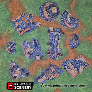 Eden Scatter Ruins - 15mm 28mm 32mm Brave New Worlds New Eden Terrain Scatter D&D DnD