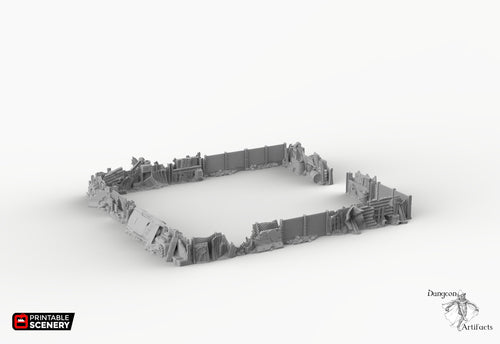 Junkfort Fencing Classic - 15mm 20mm 28mm 32mm Brave New Worlds Wasteworld Terrain Scatter Gaslands D&D DnD