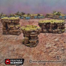 Load image into Gallery viewer, Canyon Rocks - 15mm 28mm 32mm Brave New Worlds New Eden Wargaming Terrain D&amp;D, DnD