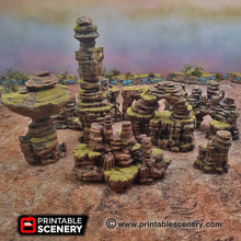 Load image into Gallery viewer, Canyon Rocks - 15mm 28mm 32mm Brave New Worlds New Eden Wargaming Terrain D&amp;D, DnD
