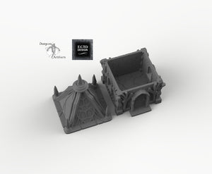 Dark Elf Small House - Dark Elf Cottage Skyless Realms 15mm 28mm 32mm Wargaming Terrain D&D, DnD