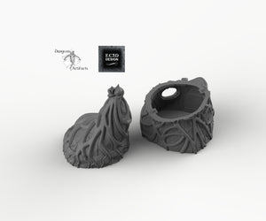Dark Elf Small Organic House - Skyless Realms 15mm 28mm 32mm Wargaming Terrain D&D, DnD