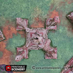 Mortis Simulacrum Ruins - 15mm 28mm Brave New Worlds New Eden Wargaming Terrain D&D, DnD