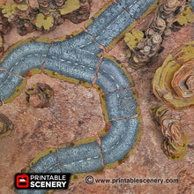 Load image into Gallery viewer, Desert Roads Straightaways - 15mm 20mm 28mm Brave New Worlds Dread Race Wargaming Terrain Gaslands D&amp;D, DnD