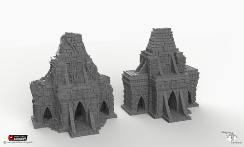 Temple of Eden Old and New Set - 15mm 28mm 32mm Brave New Worlds New Eden Wargaming Terrain D&D, DnD