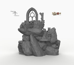 Quest Mountain - 15mm 28mm 32mm Dragon's Rest Wargaming Terrain Scatter D&D DnD