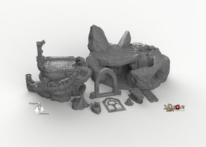 Quest Mountain - 15mm 28mm 32mm Dragon's Rest Wargaming Terrain Scatter D&D DnD