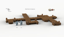 Load image into Gallery viewer, Low Docks and Piers - 28mm 32mm Dragon&#39;s Rest Wargaming Terrain Scatter D&amp;D DnD