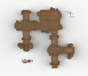 Large Piers and Docks - 28mm 32mm Dragon's Rest Wargaming Terrain Scatter D&D DnD
