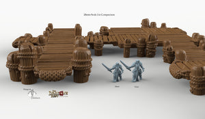 Large Piers and Docks - 28mm 32mm Dragon's Rest Wargaming Terrain Scatter D&D DnD