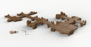 Ultimate RPG Piers and Docks Set - 28mm 32mm Dragon's Rest Wargaming Terrain Scatter D&D DnD