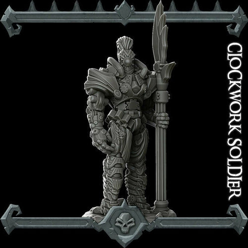 Clockwork Solider - Wargaming Miniatures Monster Rocket Pig Games D&D, DnD