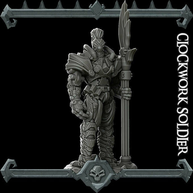 Clockwork Solider - Wargaming Miniatures Monster Rocket Pig Games D&D, DnD