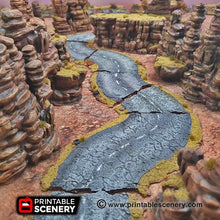 Load image into Gallery viewer, Desert Roads Yesterday&#39;s Speedway - 15mm 20mm 28mm Brave New Worlds Dread Race Wargaming Terrain Gaslands