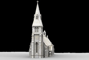 Medieval Church - 15mm 28mm 32mm 37mm Time Warp Wargaming Terrain Scatter D&D, DnD