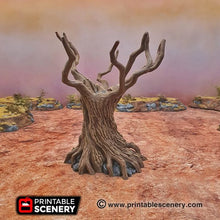 Load image into Gallery viewer, Twisted Trees - 15mm 28mm 20mm 32mm Brave New Worlds Wasteworld Gaslands Terrain Scatter D&amp;D DnD