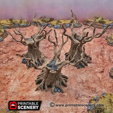 Load image into Gallery viewer, Twisted Trees - 15mm 28mm 20mm 32mm Brave New Worlds Wasteworld Gaslands Terrain Scatter D&amp;D DnD