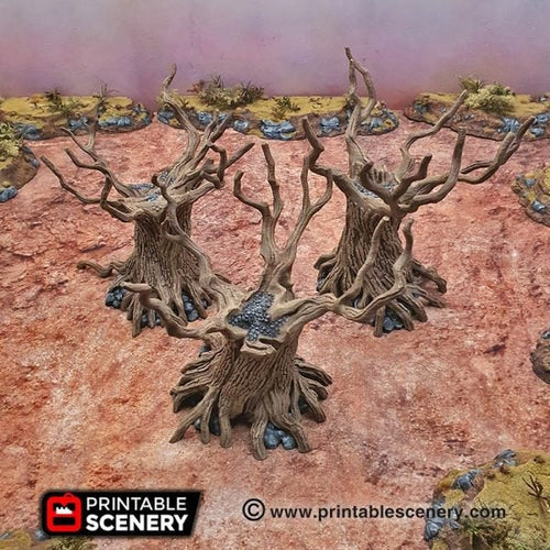 Twisted Trees - 15mm 28mm 20mm 32mm Brave New Worlds Wasteworld Gaslands Terrain Scatter D&D DnD