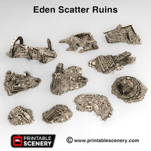 Load image into Gallery viewer, Eden Scatter Ruins - 15mm 28mm 32mm Brave New Worlds New Eden Terrain Scatter D&amp;D DnD