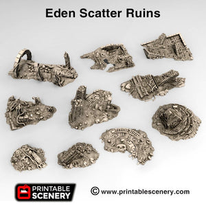 Eden Scatter Ruins - 15mm 28mm 32mm Brave New Worlds New Eden Terrain Scatter D&D DnD