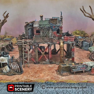 Survivalist Shack - 28mm 20mm 32mm Brave New Worlds Wasteworld Gaslands Terrain Scatter D&D DnD