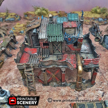 Load image into Gallery viewer, Survivalist Shack - 28mm 20mm 32mm Brave New Worlds Wasteworld Gaslands Terrain Scatter D&amp;D DnD