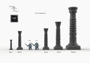 Desert Columns - Egyptian Columns 15mm 28mm 32mm 42mm Empire of Scorching Sands Wargaming Terrain D&D DnD