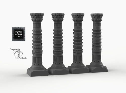 Desert Columns - Egyptian Columns 15mm 28mm 32mm 42mm Empire of Scorching Sands Wargaming Terrain D&D DnD