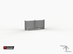 Junkfort Fencing Vanilla - 15mm 20mm 28mm 32mm Brave New Worlds Wasteworld Wargaming Terrain D&D, DnD
