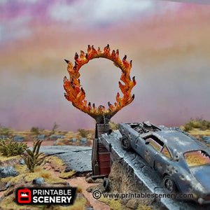 Burning Ring of Fire - 15mm 20mm 28mm 32mm Terrain Scatter Brave New Worlds Wasteworld Gaslands D&D DnD