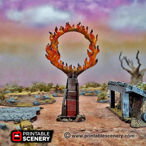 Burning Ring of Fire - 15mm 20mm 28mm 32mm Terrain Scatter Brave New Worlds Wasteworld Gaslands D&D DnD