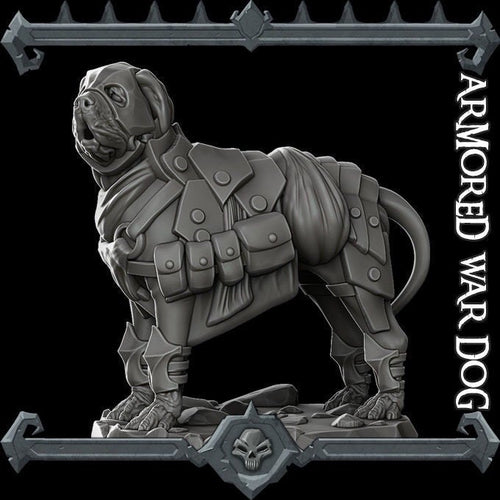 Armored War Dog - Wargaming Miniatures Monster Rocket Pig Games D&D, DnD