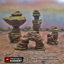 Load image into Gallery viewer, Canyon Rocks - 15mm 28mm 32mm Brave New Worlds New Eden Wargaming Terrain D&amp;D, DnD