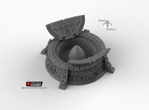 Intact Ancient Missile Silo - 15mm 28mm 32mm Brave New Worlds New Eden Terrain Scatter D&D DnD