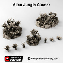 Load image into Gallery viewer, Alien Jungle Clusters - 28mm 32mm Brave New Worlds New Eden Terrain Scatter D&amp;D DnD