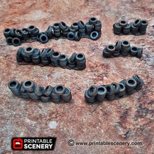 Load image into Gallery viewer, Tire Obstacles - 15mm 28mm 20mm 32mm Brave New Worlds Wasteworld Gaslands Terrain Scatter D&amp;D DnD