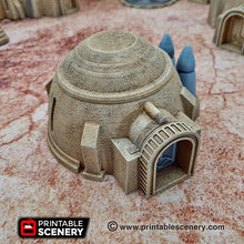 Load image into Gallery viewer, Sci-Fi House and Grain Silo - 15mm 28mm 32mm Brave New Worlds Sanctuary-17 Terrain Scatter D&amp;D DnD