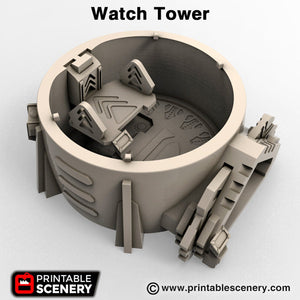 Sci-Fi Watchtower - 15mm 28mm 32mm Brave New Worlds Sanctuary-17 Terrain Scatter D&D DnD