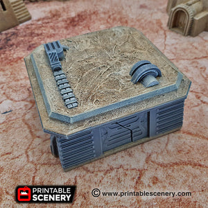 Sci-Fi Storm Bunker - 15mm 28mm 32mm Brave New Worlds Sanctuary-17 Terrain Scatter D&D DnD