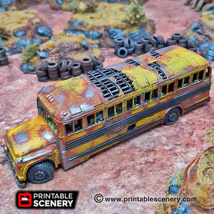 Abandoned Vehicle Set - 15mm 28mm 20mm 32mm Brave New Worlds Wasteworld Gaslands Terrain Scatter D&D DnD