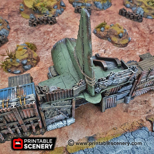 Cargo Plane Entrance - 15mm 28mm 20mm 32mm Brave New Worlds Wasteworld Gaslands Terrain Scatter D&D DnD