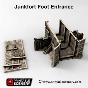Junkfort Foot Entrance - 15mm 28mm 20mm 32mm Brave New Worlds Wasteworld Gaslands Terrain Scatter D&D DnD