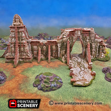 Load image into Gallery viewer, Ruined Walls of Eden - 15mm 20mm 28mm 32mm Brave New Worlds New Eden Terrain Scatter D&amp;D DnD